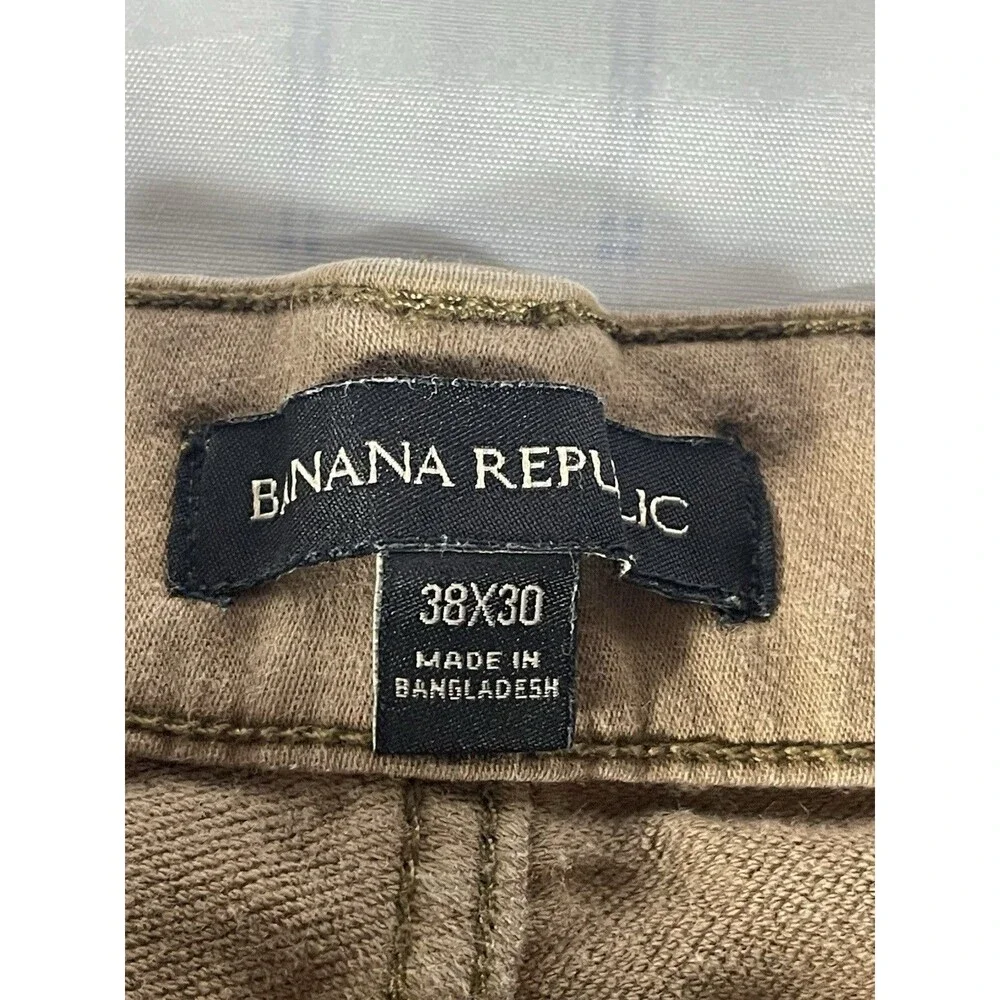 Banana Republic Men's Pants Size 38x30 Brown Tan Stretch 5 Pocket Cotton Chino